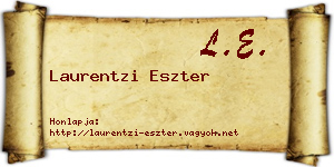 Laurentzi Eszter névjegykártya